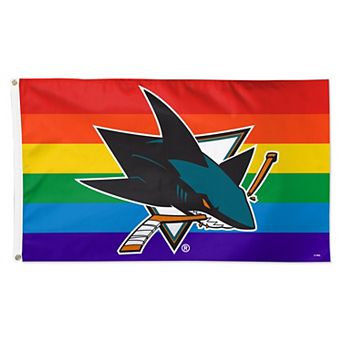 WinCraft San Jose Sharks 3' x 5' Single-Sided Deluxe Team Pride Flag