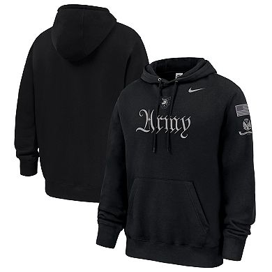 Men's Nike Black Army Black Knights Army 250 Collection Club Fleece Hoodie