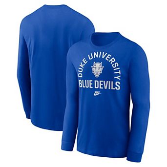 Men's Nike Royal Duke Blue Devils Legacy Arched Logo Long Sleeve T-Shirt