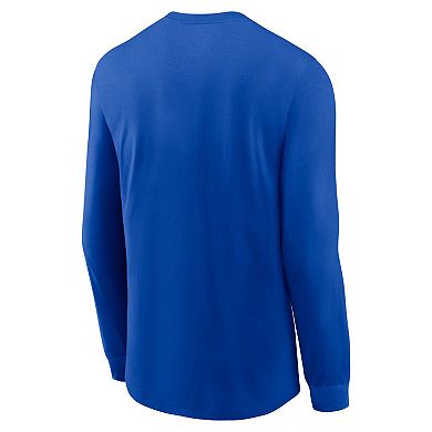 Men's Nike Royal Duke Blue Devils Legacy Arched Logo Long Sleeve T-Shirt