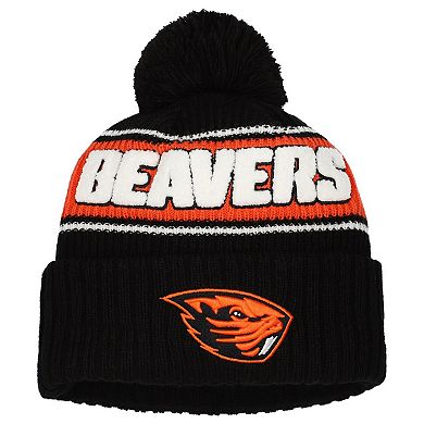 Men's New Era Black Oregon State Beavers Bold Cuffed Knit Hat with Pom