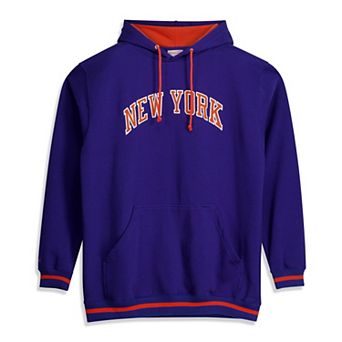Men's Mitchell & Ness Blue New York Knicks Hardwood Classics Big & Tall Hoodie