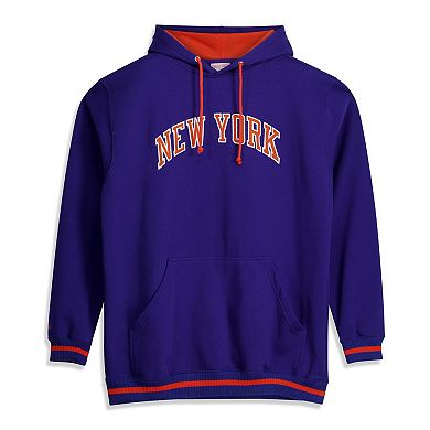Men's Mitchell & Ness Blue New York Knicks Hardwood Classics Big & Tall Hoodie