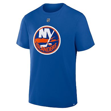 Men's Fanatics Matthew Schaefer Royal New York Islanders Authentic Stack Name & Number T-Shirt