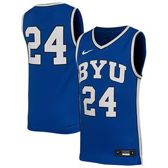 Youth Nike #24 Royal BYU Cougars Replica Basketball Jersey