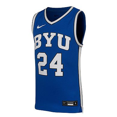 Youth Nike #24 Royal BYU Cougars Replica Basketball Jersey