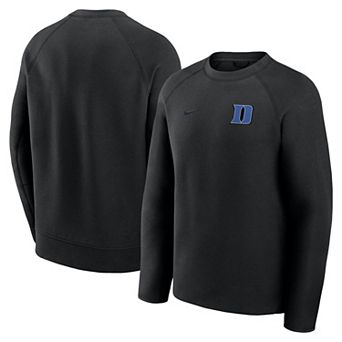 Men's Nike Black Duke Blue Devils Tech Fleece Raglan Sweatshirt