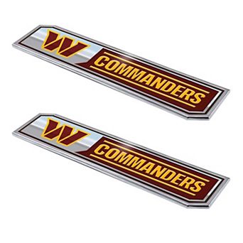 Logo Brands Washington Commanders 2-Pack Embossed Truck Emblem Set