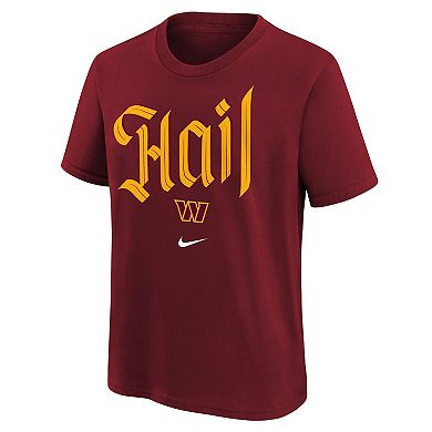 Youth Nike Burgundy Washington Commanders Hail T-Shirt