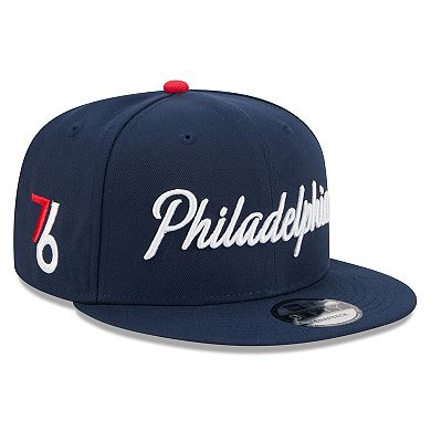 Men's New Era Navy Philadelphia 76ers 2025/26 City Edition 9FIFTY Snapback Hat
