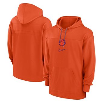 Men's Nike Orange Clemson Tigers 2024 Sideline Jersey Performance Pullover Hoodie