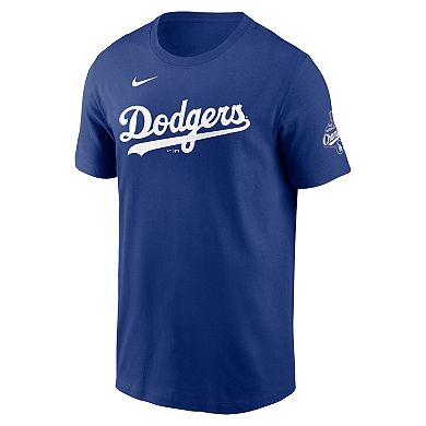 Men's Nike Mookie Betts Royal Los Angeles Dodgers 2025 World Series Champions Name & Number T-Shirt