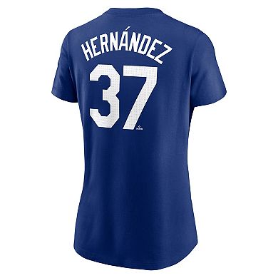 Women's Nike Teoscar Hernández Royal Los Angeles Dodgers 2025 World Series Champions Name & Number T-Shirt