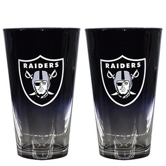 The Memory Company Las Vegas Raiders Two-Pack 16oz. Ombre Pint Glass Set