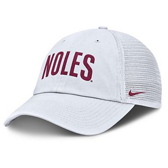 Men's Nike White Florida State Seminoles Club Campus Trucker Adjustable Hat