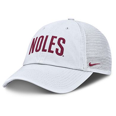 Men's Nike White Florida State Seminoles Club Campus Trucker Adjustable Hat