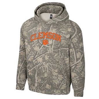 Men's Uscape Apparel Camo Clemson Tigers Back Bay Fleece Hoodie