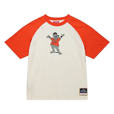 Women's Mitchell & Ness Cream San Francisco Giants Boyfriend Raglan T-Shirt
