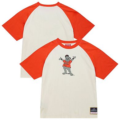 Women's Mitchell & Ness Cream San Francisco Giants Boyfriend Raglan T-Shirt