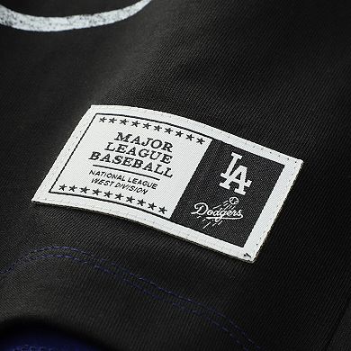 Women's New Era Royal Los Angeles Dodgers Upcycled Colorblocked Boxy Cropped T-Shirt