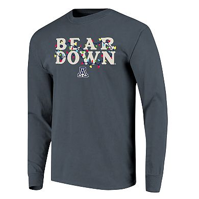 Women's Image One Denim Arizona Wildcats String Lights Comfort Color Long Sleeve T-Shirt