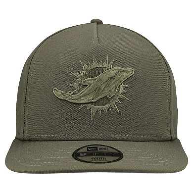 Youth New Era Olive Miami Dolphins Color Pack A-Frame 9FIFTY Snapback Hat