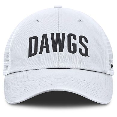 Men's Nike White Georgia Bulldogs Club Campus Trucker Adjustable Hat