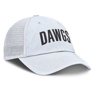 Men's Nike White Georgia Bulldogs Club Campus Trucker Adjustable Hat