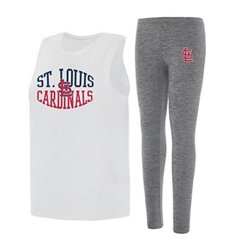 Women's Concepts Sport Charcoal/White St. Louis Cardinals Contend Tank & Leggings Set