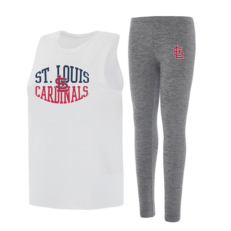 UPC 195721922035 product image for Women's Concepts Sport Charcoal/White St. Louis Cardinals Contend Tank & Legging | upcitemdb.com