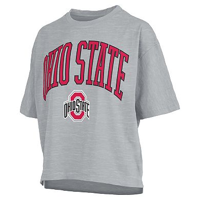 Women's Pressbox Gray Ohio State Buckeyes Nelson T-Shirt