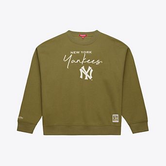 Women's Mitchell & Ness Olive New York Yankees Cooperstown Collection Fleece Sweatshirt