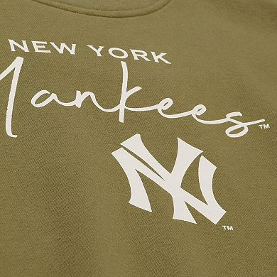 Women's Mitchell & Ness Olive New York Yankees Cooperstown Collection Fleece Sweatshirt