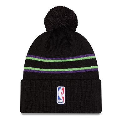 Men's New Era Black New Orleans Pelicans 2025/26 City Edition Cuffed Knit Hat with Pom