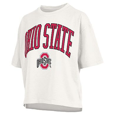 Women's Pressbox White Ohio State Buckeyes Nelson T-Shirt