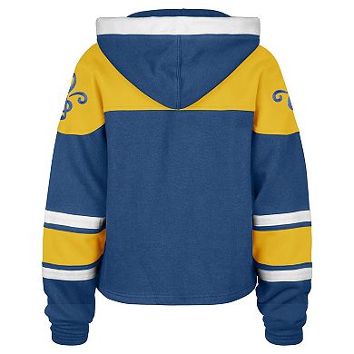 Women's '47 Blue St. Louis Blues Cropped Lacer Hoodie