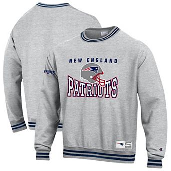 Men's Champion Gray New England Patriots Reverse Weave Fleece Sweatshirt
