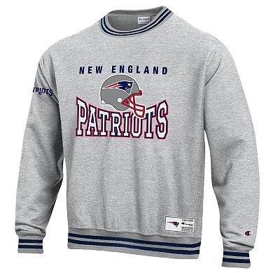 Men's Champion Gray New England Patriots Reverse Weave Fleece Sweatshirt