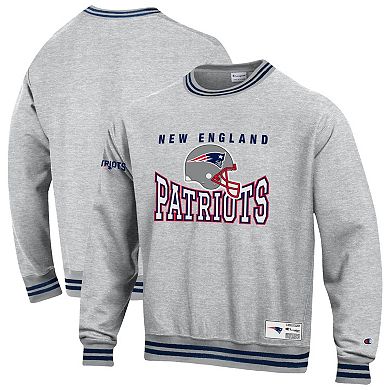 Men's Champion Gray New England Patriots Reverse Weave Fleece Sweatshirt