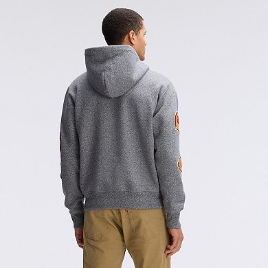 Fanatics Athletic Heather Gray San Francisco 49ers IconicFleece Letterman Hoodie