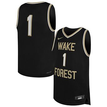 Youth Nike #1 Black Wake Forest Demon Deacons Replica Basketball Jersey