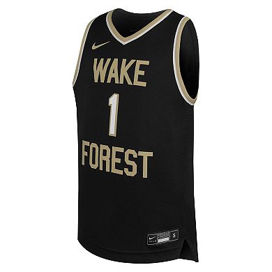 Youth Nike #1 Black Wake Forest Demon Deacons Replica Basketball Jersey