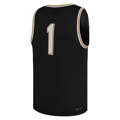 Youth Nike #1 Black Wake Forest Demon Deacons Replica Basketball Jersey