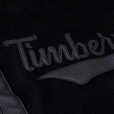 Men's Mitchell & Ness Black Minnesota Timberwolves Hardwood Classics Nights Walk the Tunnel Full-Snap Varsity Jacket