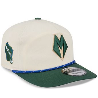 Men's New Era Cream/Hunter Green Milwaukee Bucks 2025/26 City Edition 19TWENTY Adjustable Hat