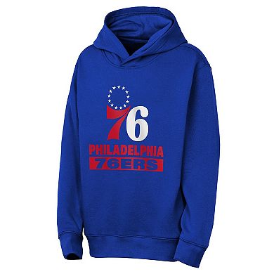 Youth Outerstuff Royal Philadelphia 76ers Back To The Basics Hoodie