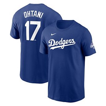 Men's Nike Shohei Ohtani Royal Los Angeles Dodgers 2025 World Series Champions Name & Number T-Shirt
