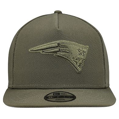 Youth New Era Olive New England Patriots Color Pack A-Frame 9FIFTY Snapback Hat