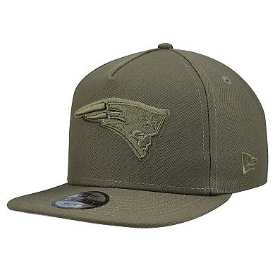 Youth New Era Olive New England Patriots Color Pack A-Frame 9FIFTY Snapback Hat