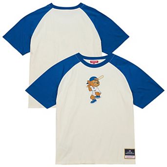 Women's Mitchell & Ness Cream Chicago Cubs Boyfriend Raglan T-Shirt